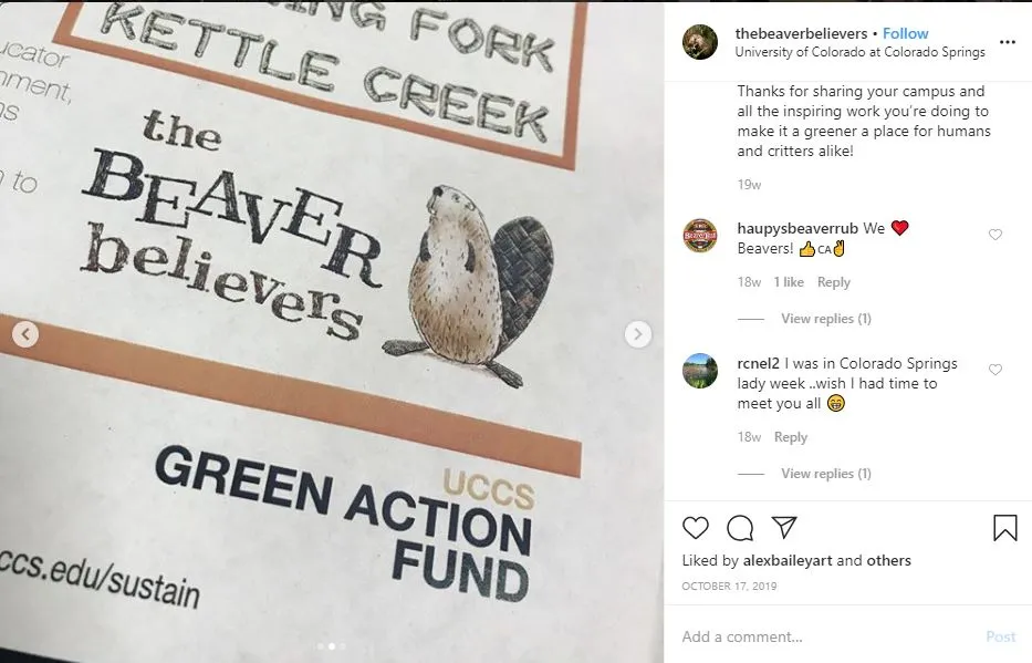 Beaver Believers IG post